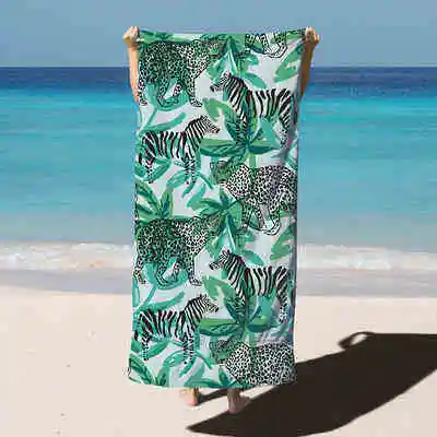 Wholesale Printed Mass Sale 3D Custom LOGO Sand Free Beach Towel Quick Dry Large Size Beach Towel