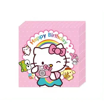 Милые салфетки Hello Kitty товары для детской вечеринки украшения на день рождения индивидуальное обслуживание
