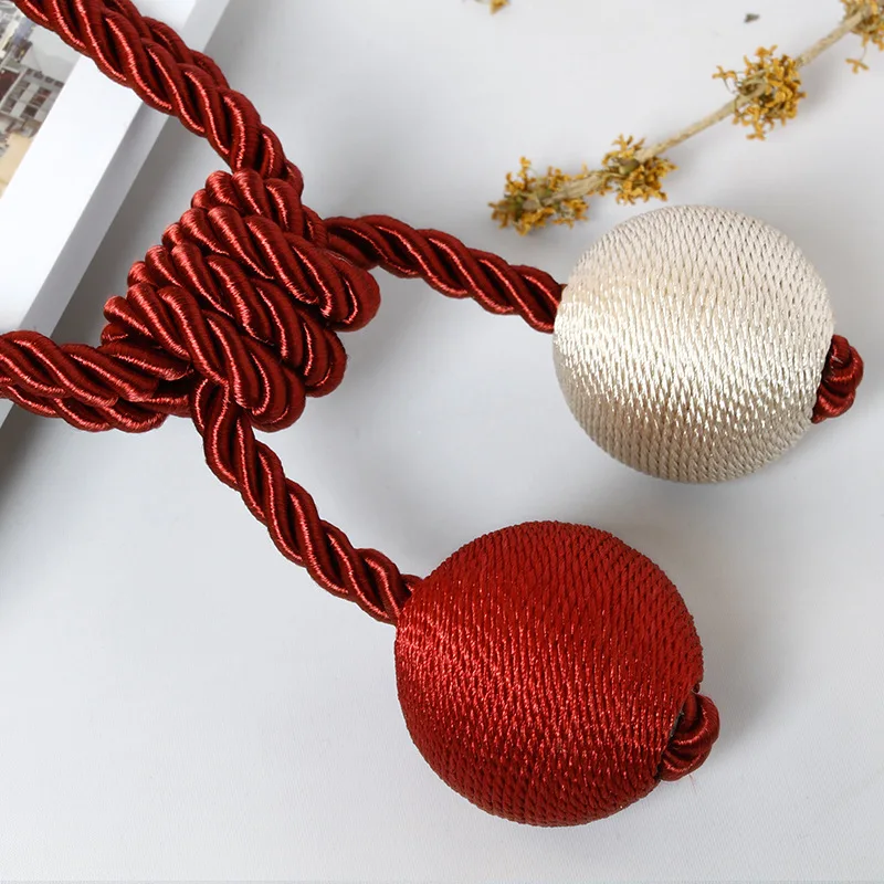 New type of curtain bandage no punching installation curtain buckle fashion modern curtain binding rope
