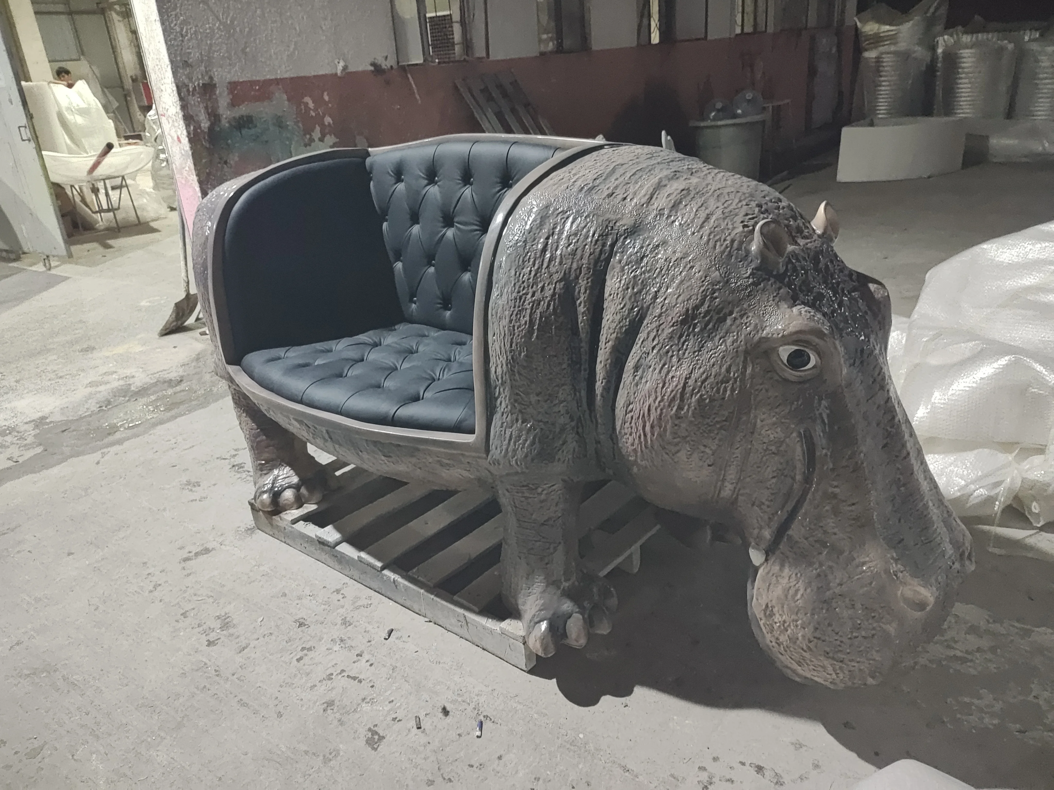 Factory  fairy tale style design realism and comfort Giant Fuzzy Animal Shaped Rocking Chairs sofas with armrest