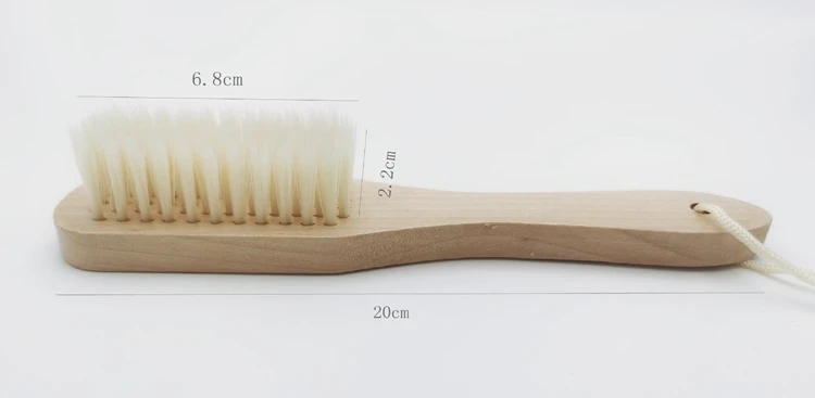 Wood Handle Shoe Cleaning Brush Natural Soft Bristle Hair Shoes Cleaner Long Bamboo Polishing Brushes Mini Washing Shoe Brush