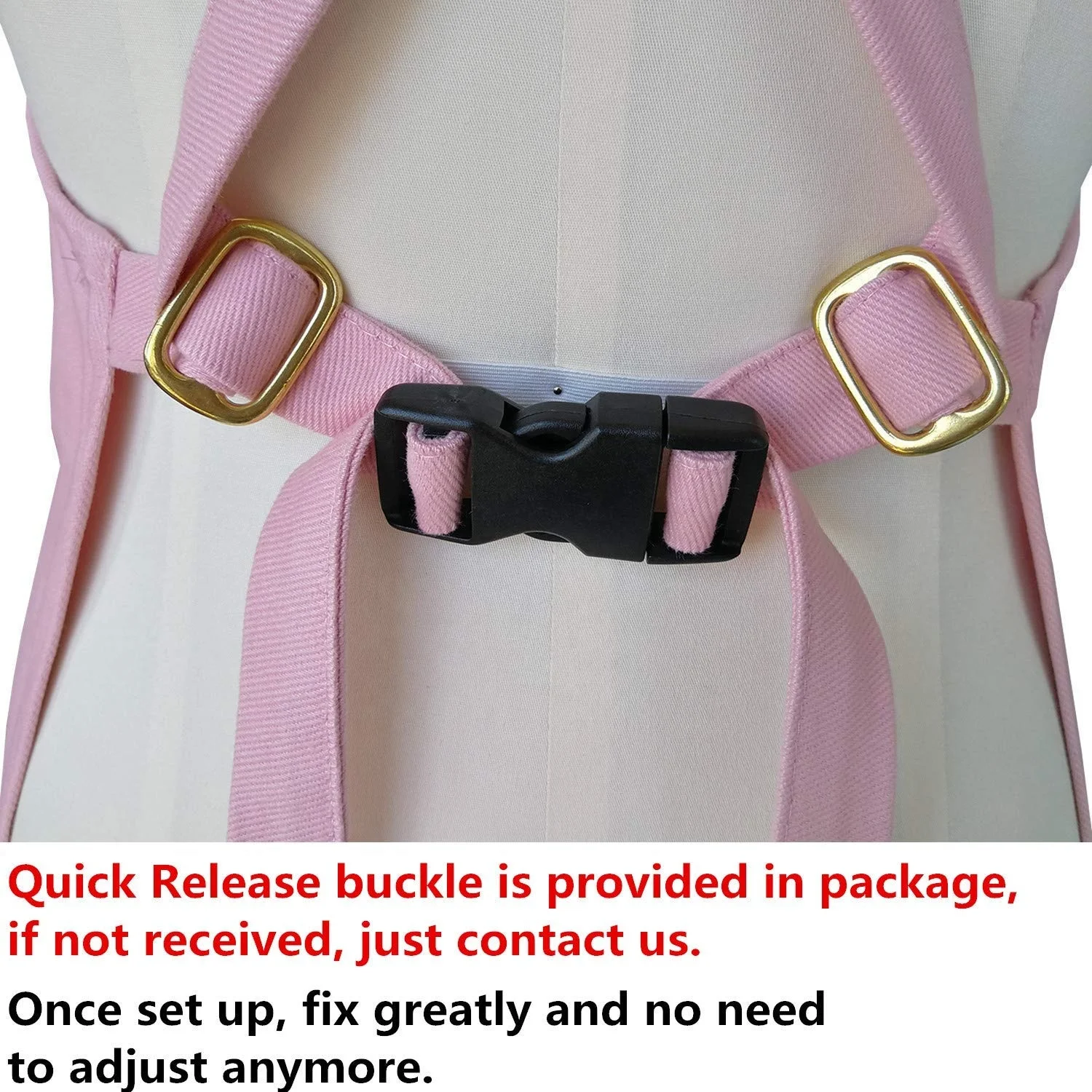 DUOLAI wholesale custom logo adjustable cotton twill pink BBQ garden apron with pockets