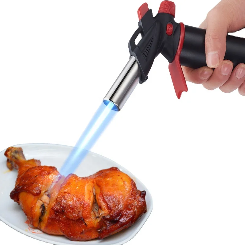 Lovisle Hot Selling Portable Camping Barbecue Torch Cigar Lighter Strong Flame Jet Butane Torch Lighter For Cooking