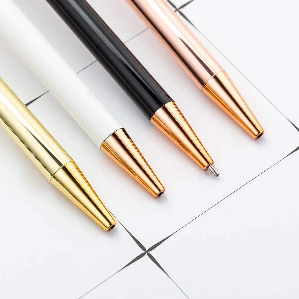 Manufacture Promotion Pens Business Office Gold Gel Pen New Financial School Stationery Metal Pen