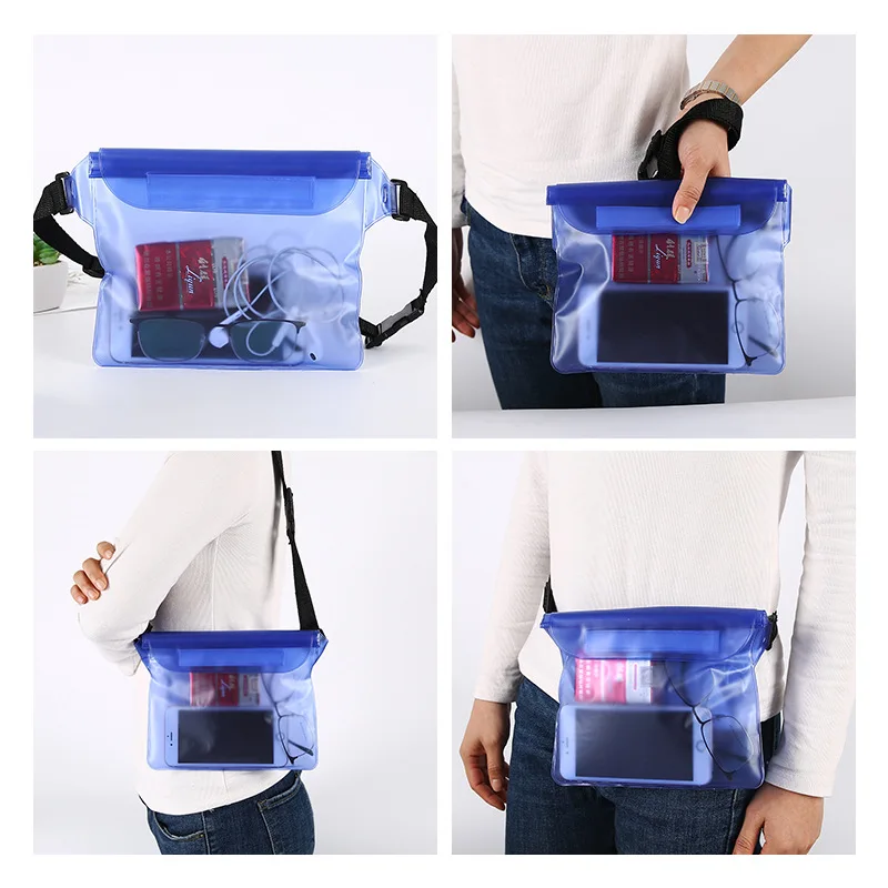0.2mm PVC Outdoor Floating Swimming Wallet Mobile Phone Waterproof Storage Pocket Pack Water Proof Waist Fanny Bags
