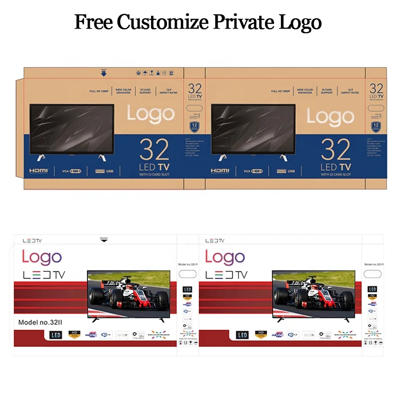 32 Inch Flat LED TV Screen Full HD 1080p Television Smart LED TV