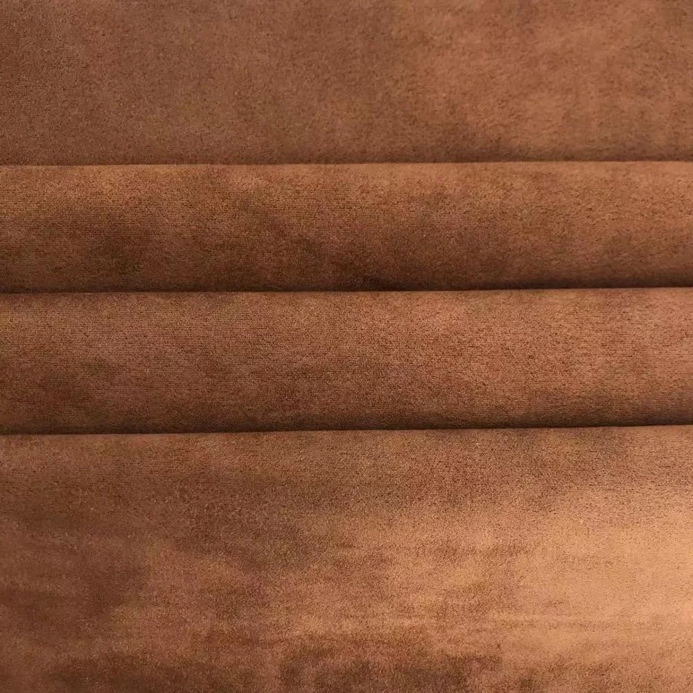 soft brown classical 100 polyester woven microfiber fabric for dress coat