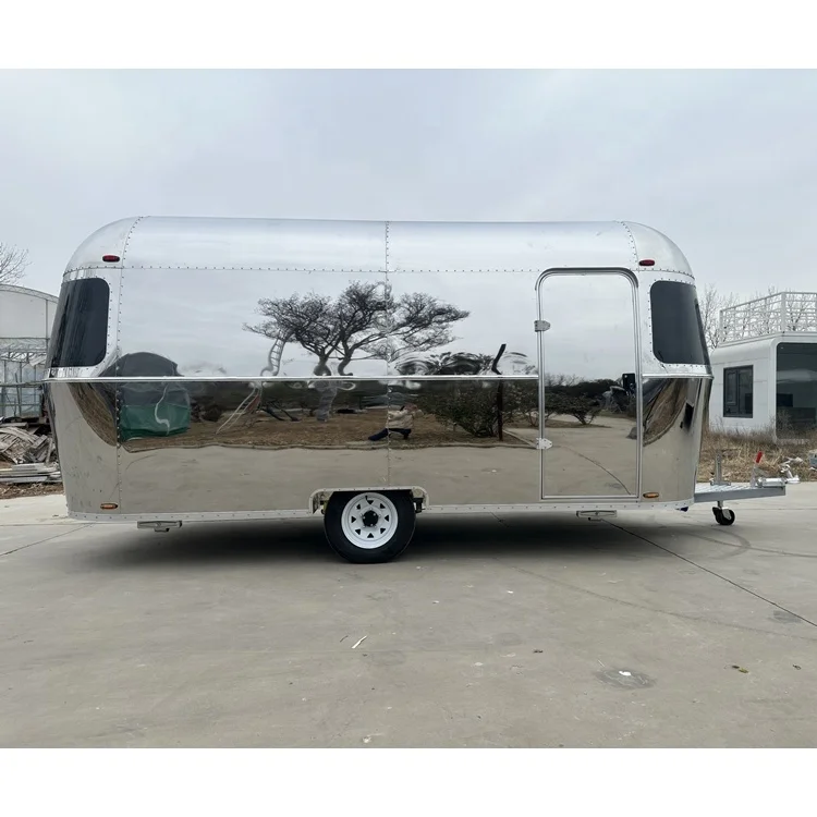 Custom Airstream Mobile Kitchen Hot Dog Fast Food Trailers Fully Equipped Mobile Pizza Fast Food Trucks With Full Kitchen