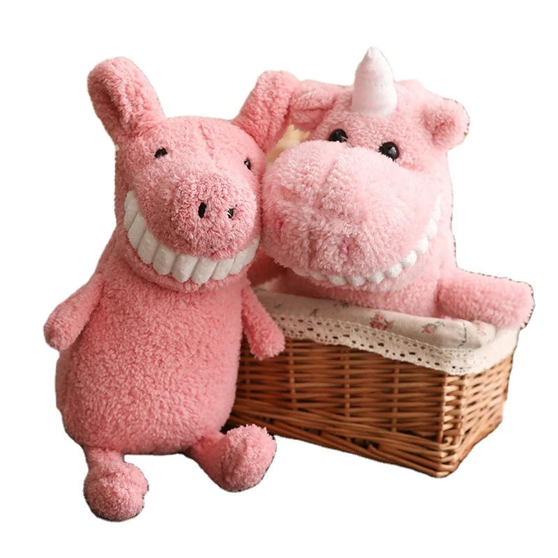 
Oem Stuffed Plush Cute Moscot Mouse Dolls Plush Smiling Big Tooth Dinosaur Plush Toys 