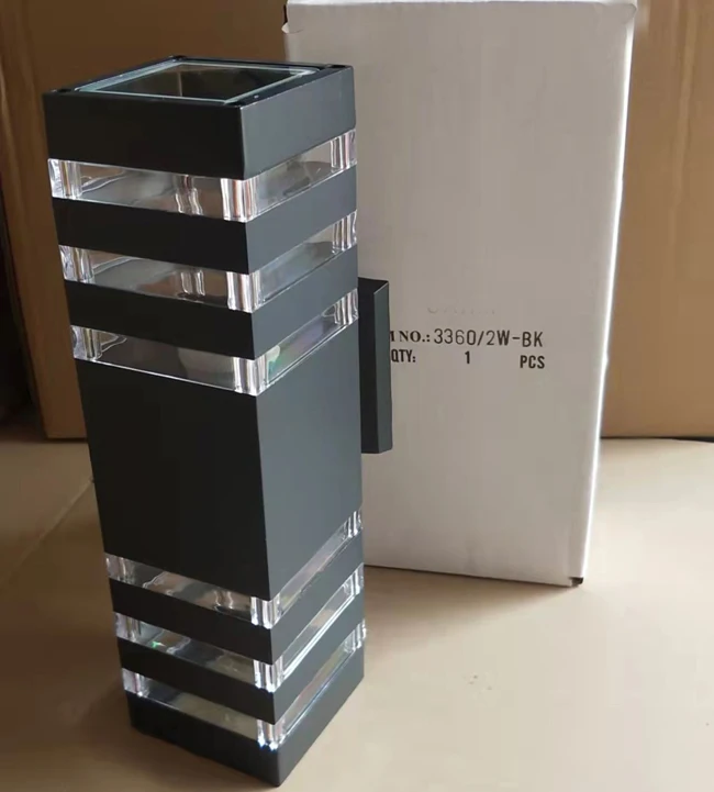 Top sales outdoor Garden wall Light Lamp E27 Glass Waterproof Wall Lights (9049-3/1W-D90)