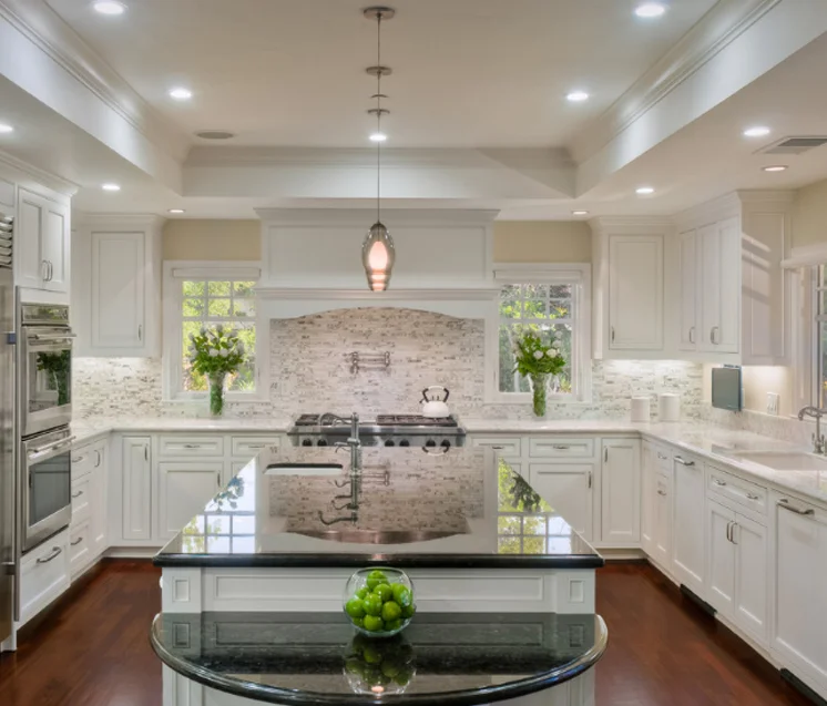 Arch Bevelled Edge DTC European Kitchen Cabinet Doors With Hinges