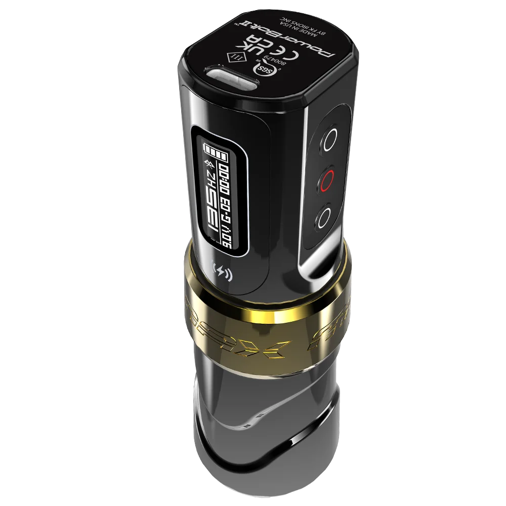 Original FK Irons Wireless Tattoo Pen Single Battery Gold 3.2/4.0/4.5mm Stroke Flux Max Wireless Tattoo Machine