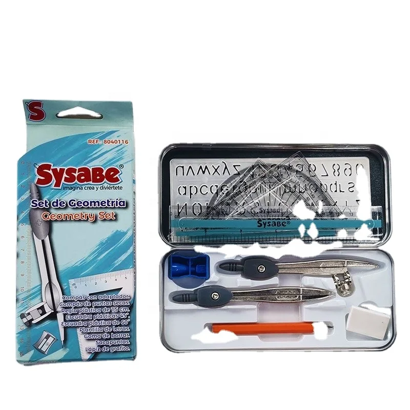 Набор школьных математических коробок студенческий компас математическая коробка проект геометрических
