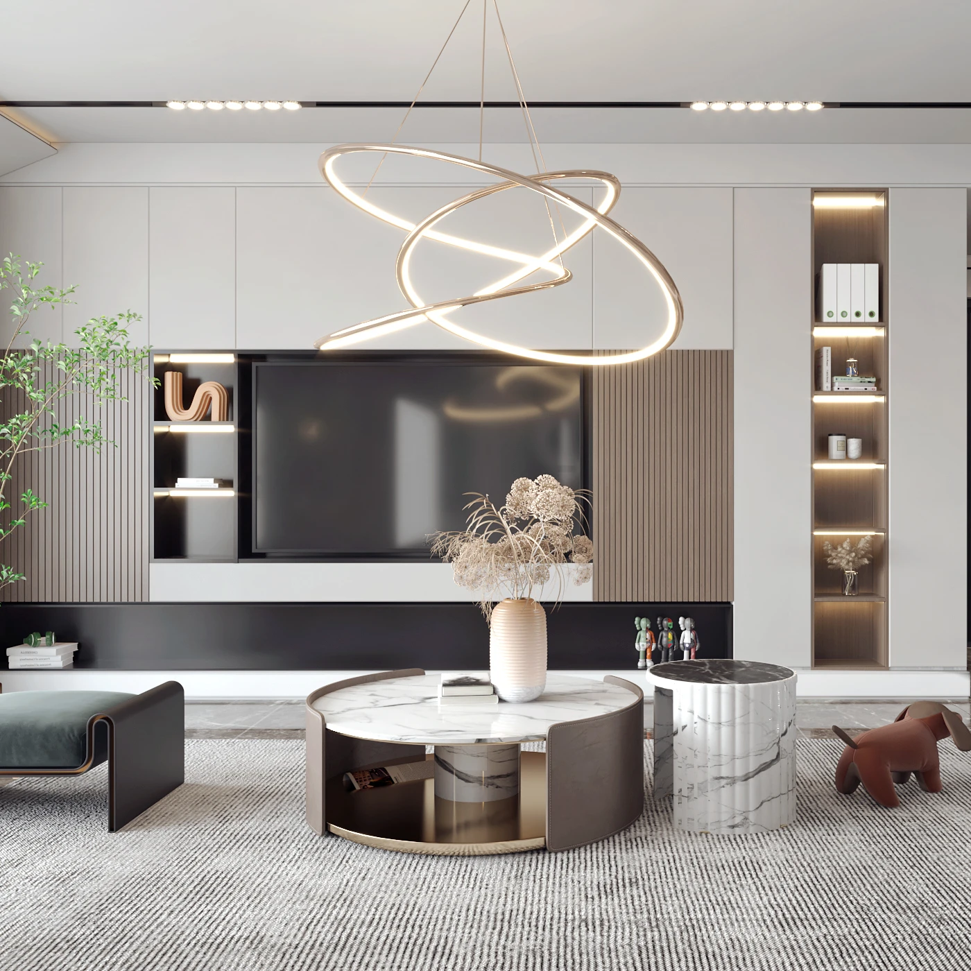 Fashionable TV lift cabinet nordic style extensible  tv cabinet wooden wood Veneer with door panel