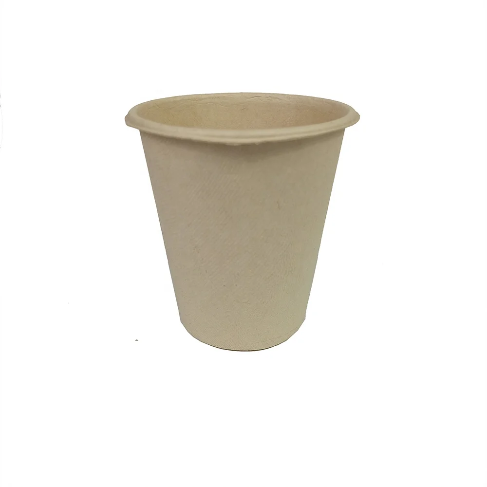Disposable dinnerware sets Sugarcane bagasse double cup tray Biodegradable Packaging cup tray