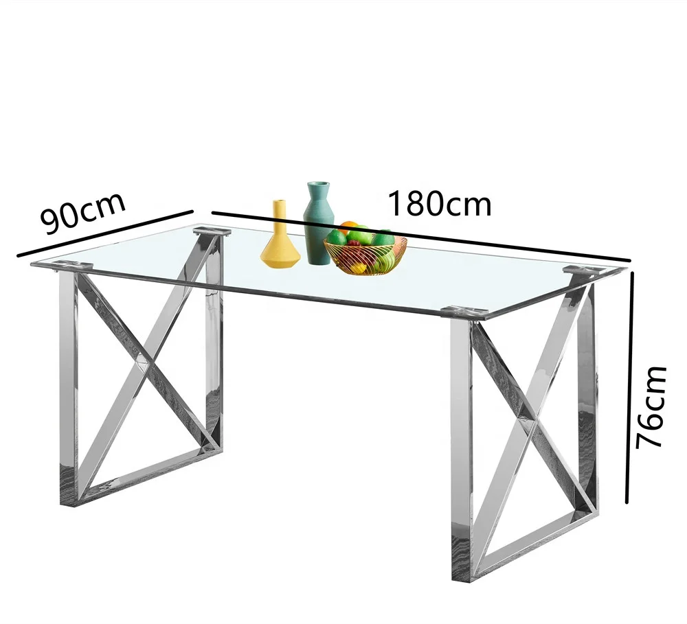 Italian Style Dining Table Rectangular Mesa Marmol Stainless Steel Base Light Luxury Dining Room Furniture