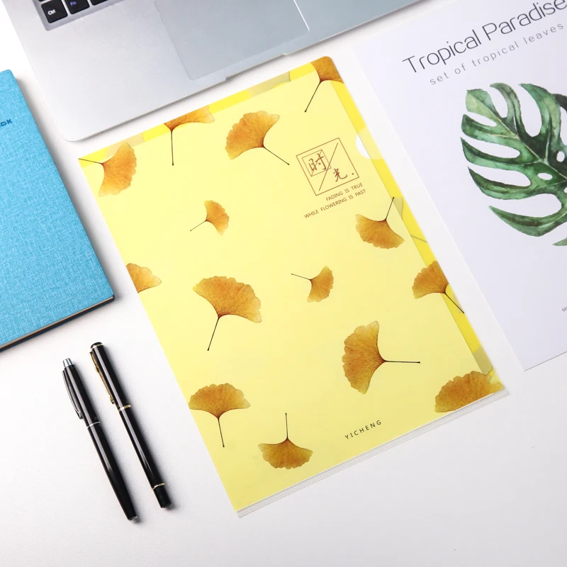 Wholesale A4 Size Plastic PVC PP File Folder L Shape File Folder for Office School