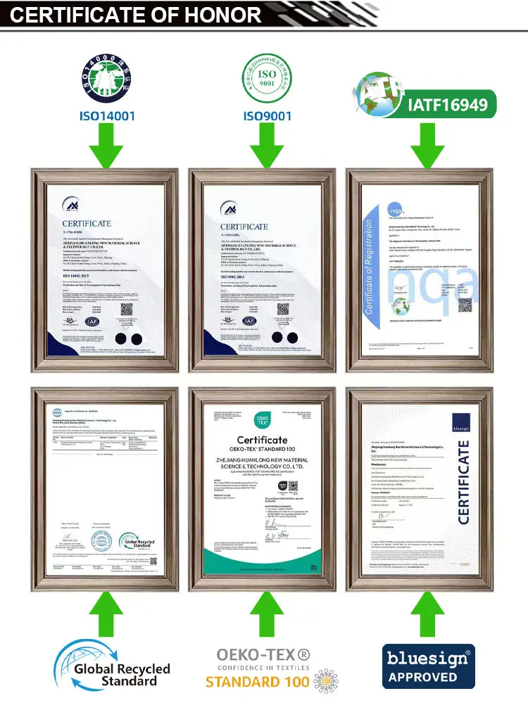 HUANLONG Wholesale Black TPU For Aprons Clothes Shoe Sole Factory Black TPU Film Thickness Customized For Black Raincoat