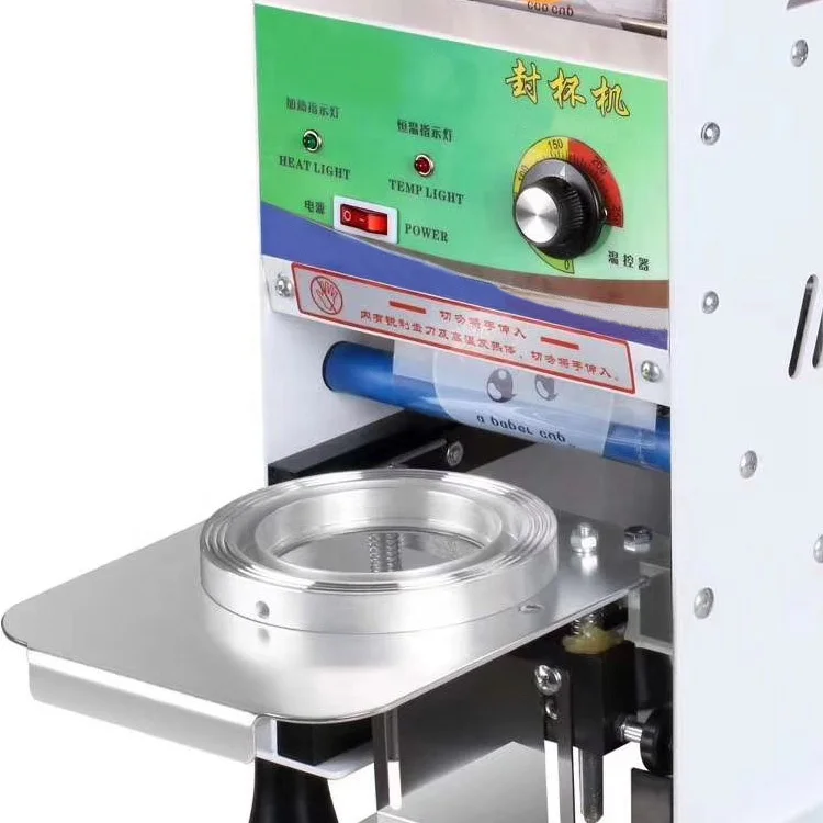 Cheap 90mm 95mm Bar Bubble Boba Milk Tea Juice Sealer Paper and Plastic Cup Sealing Machine