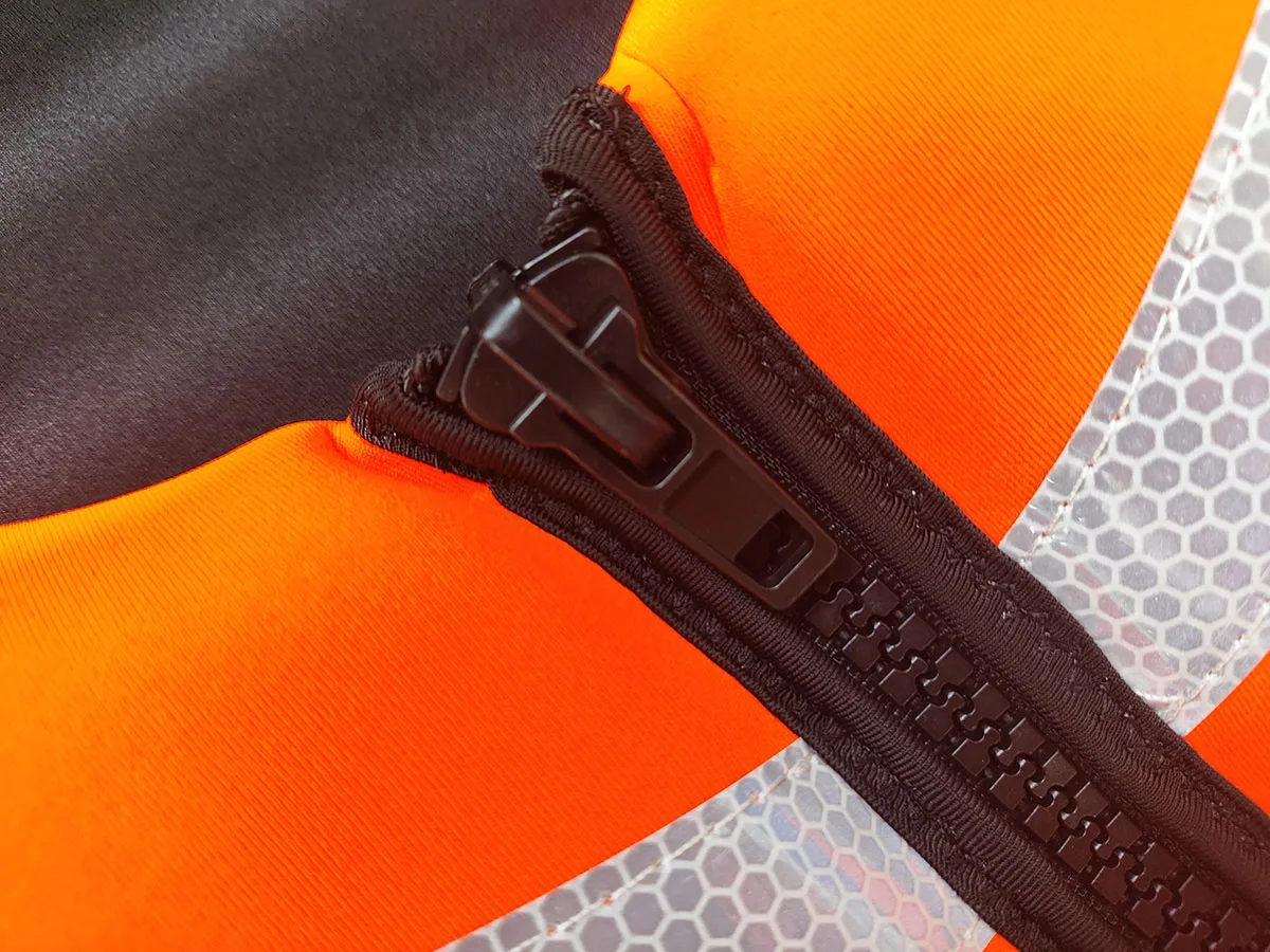 Bright Orange Reflective SOLAS Type Marine Life Jacket Adult Kayak Water Park PFD Neoprene Fishing Life Vest Lifejacket