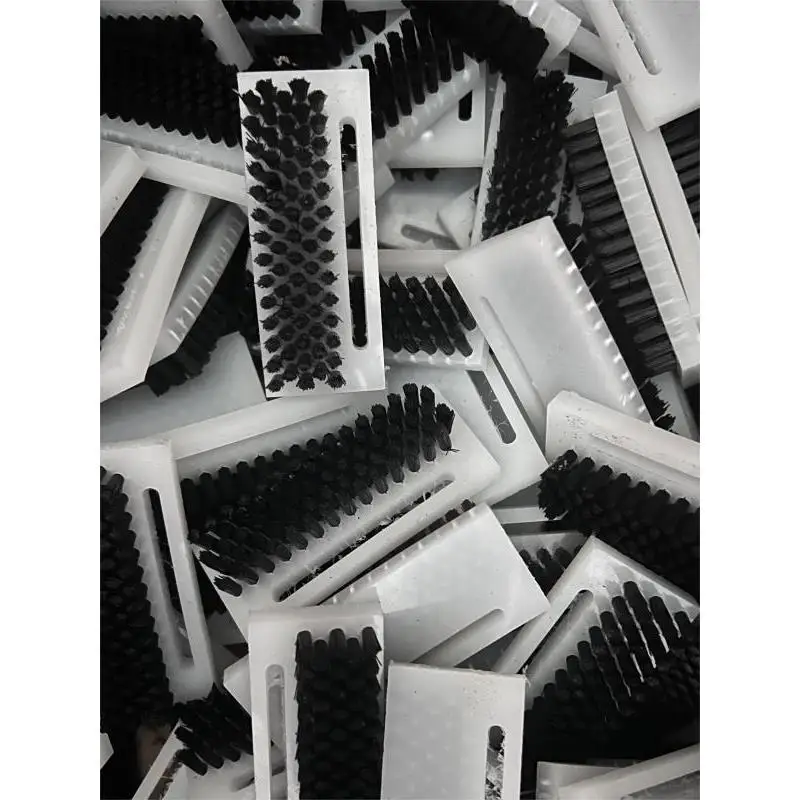 Good quality  Small  black nylon white pp bristle  Mini Small Strip brush for packing machine ,for glue