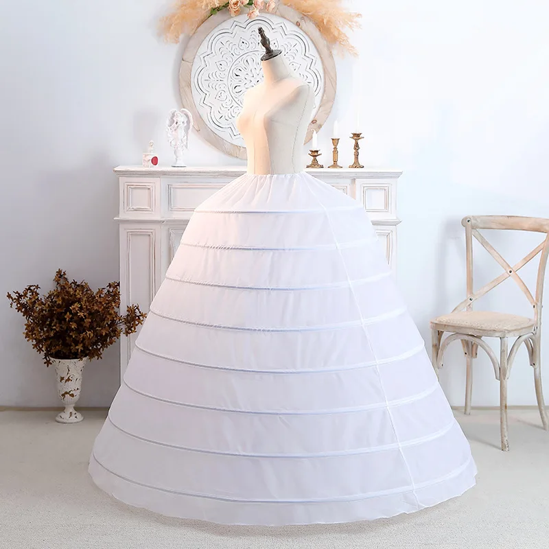 Wholesale Customization 8 Hoop Ball Gown Petticoat Wedding Accessories Cancan Underwear Crinoline Underskirt