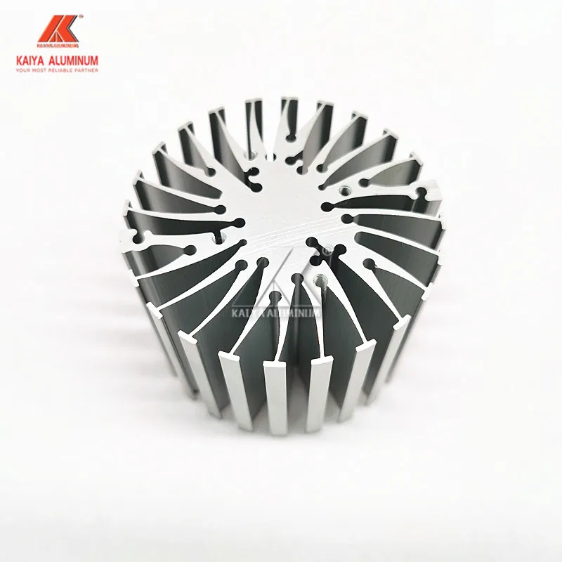 Anodized black round spiral led grow light to220 aluminum ram rgb heatsink 160mm x 100mm