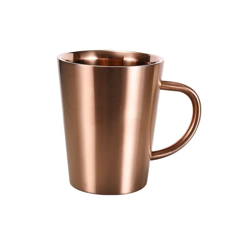 304 stainless steel double insulated coffee mugs with lid for home use