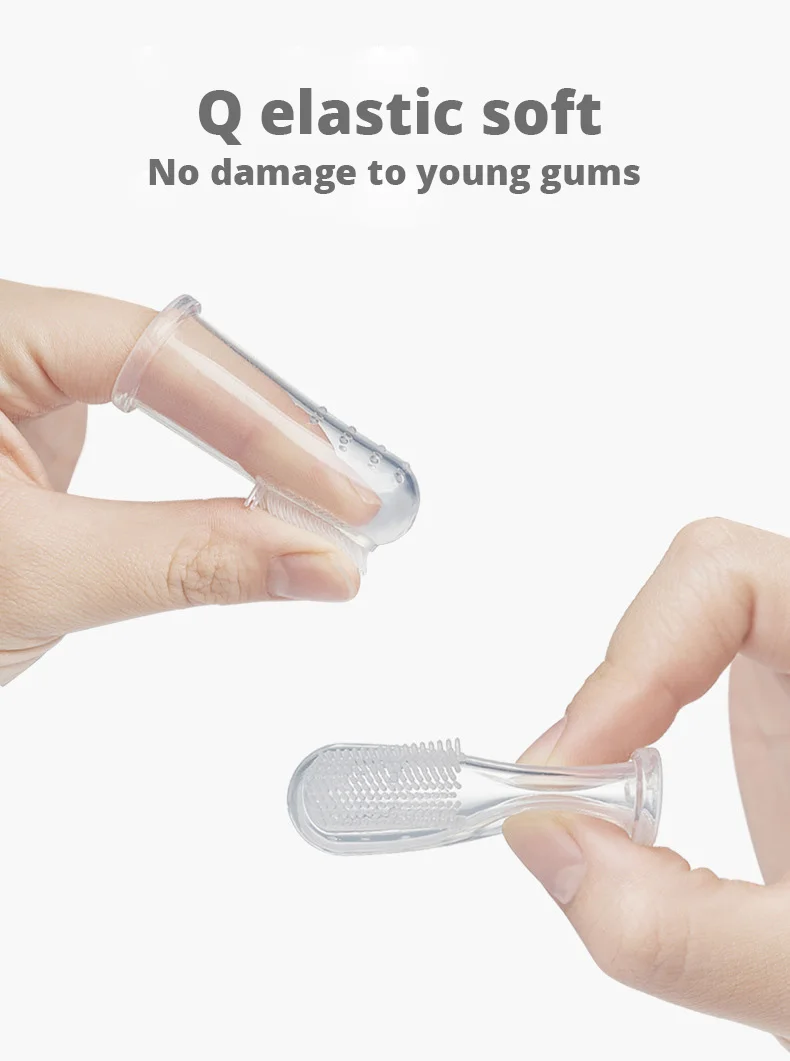 New Design Baby Finger Toothbrush Easy Oral Hygiene Babies Cleaning Teeth Soft Silicone Baby Finger Toothbrush For Training
