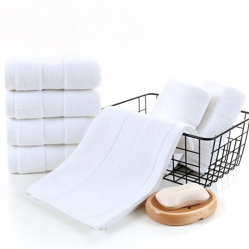 Luxury White Hotel Bathroom 100% Cotton Bamboo Bath Towels