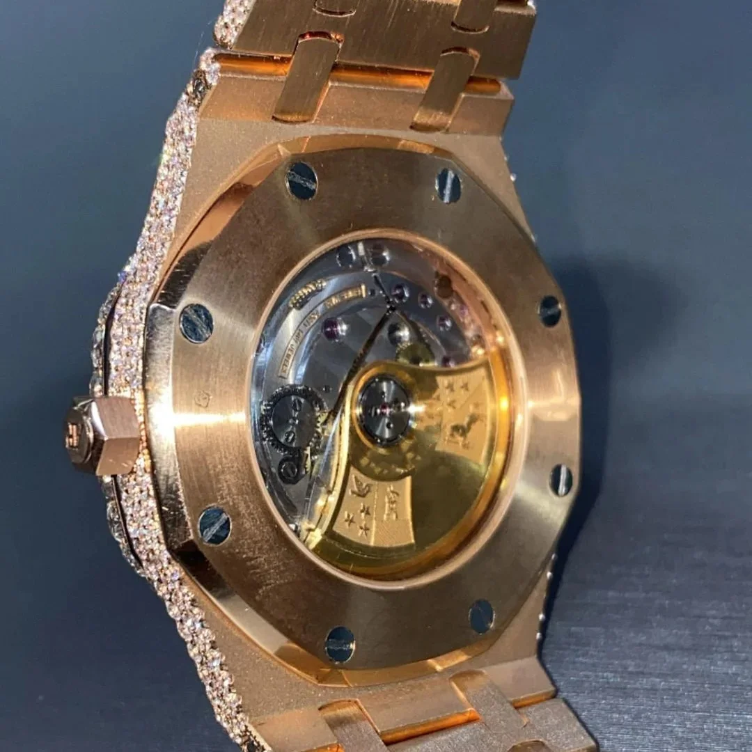 2024 GIA Certified New Luxury Diamond  vvs clarity Stainless steel hip hop iced out moissanite diamond automatic watch for men