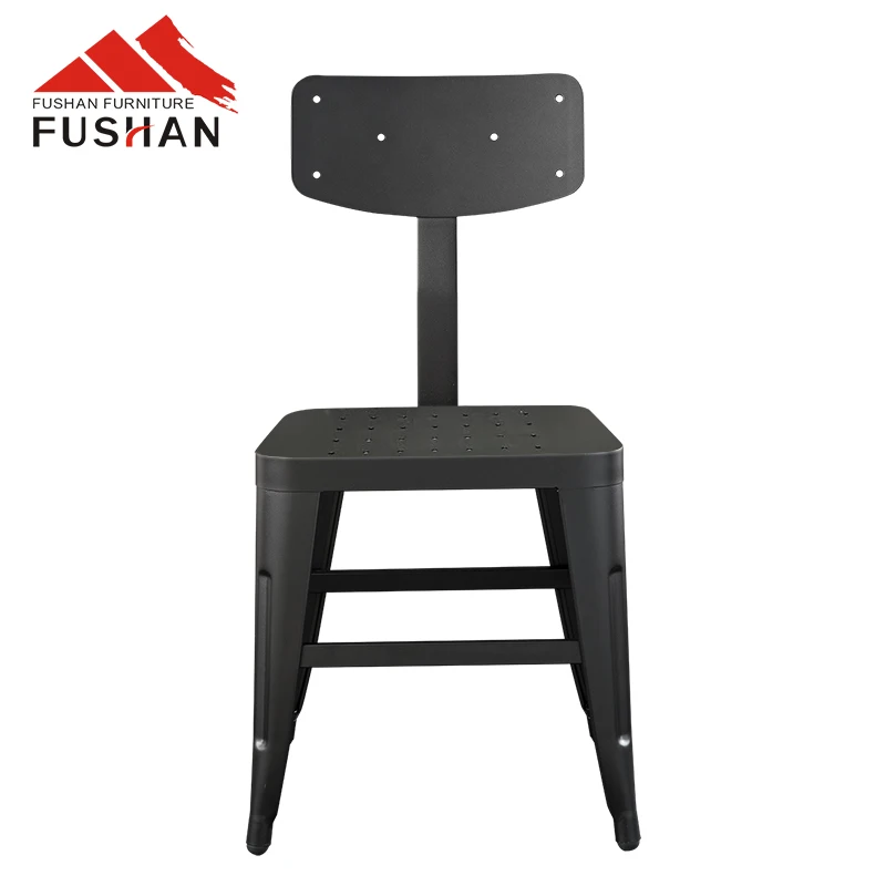 
Vintage industrial style modern cafe bistro chairs wooden seat restaurant furniture black metal chair dining  (1600130524999)