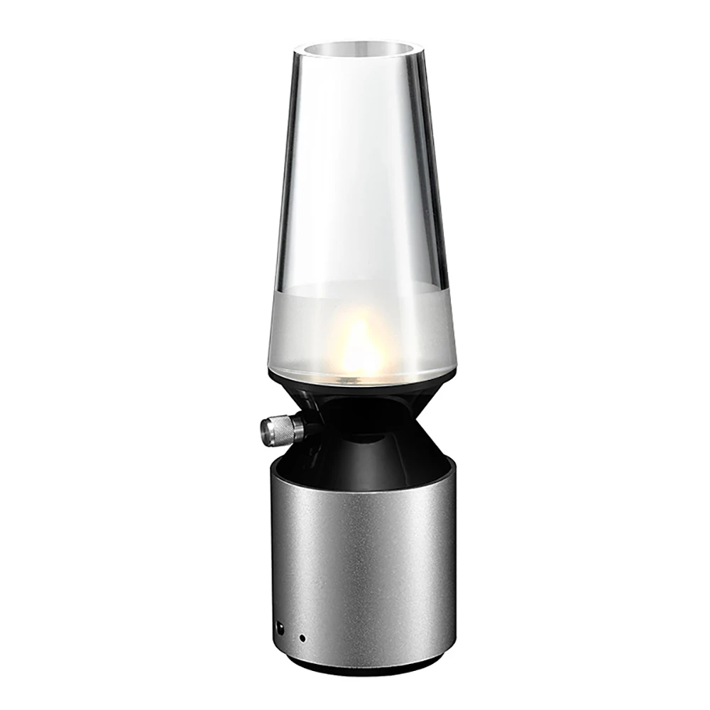 Алюминиевая Винтажная настольная лампа с выдувным управлением светодиодная электрическая керосиновая зарядкой от