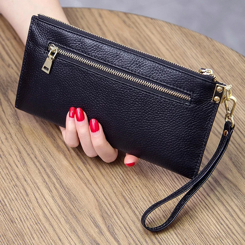 Wholesale High Quality RFID Blocking Real Leather Wallet for Women