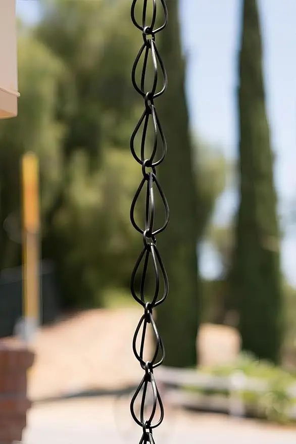 Wholesaler Supplier Iron Decorative Teardrop Rain Chain for Garden Outdoor Decoration