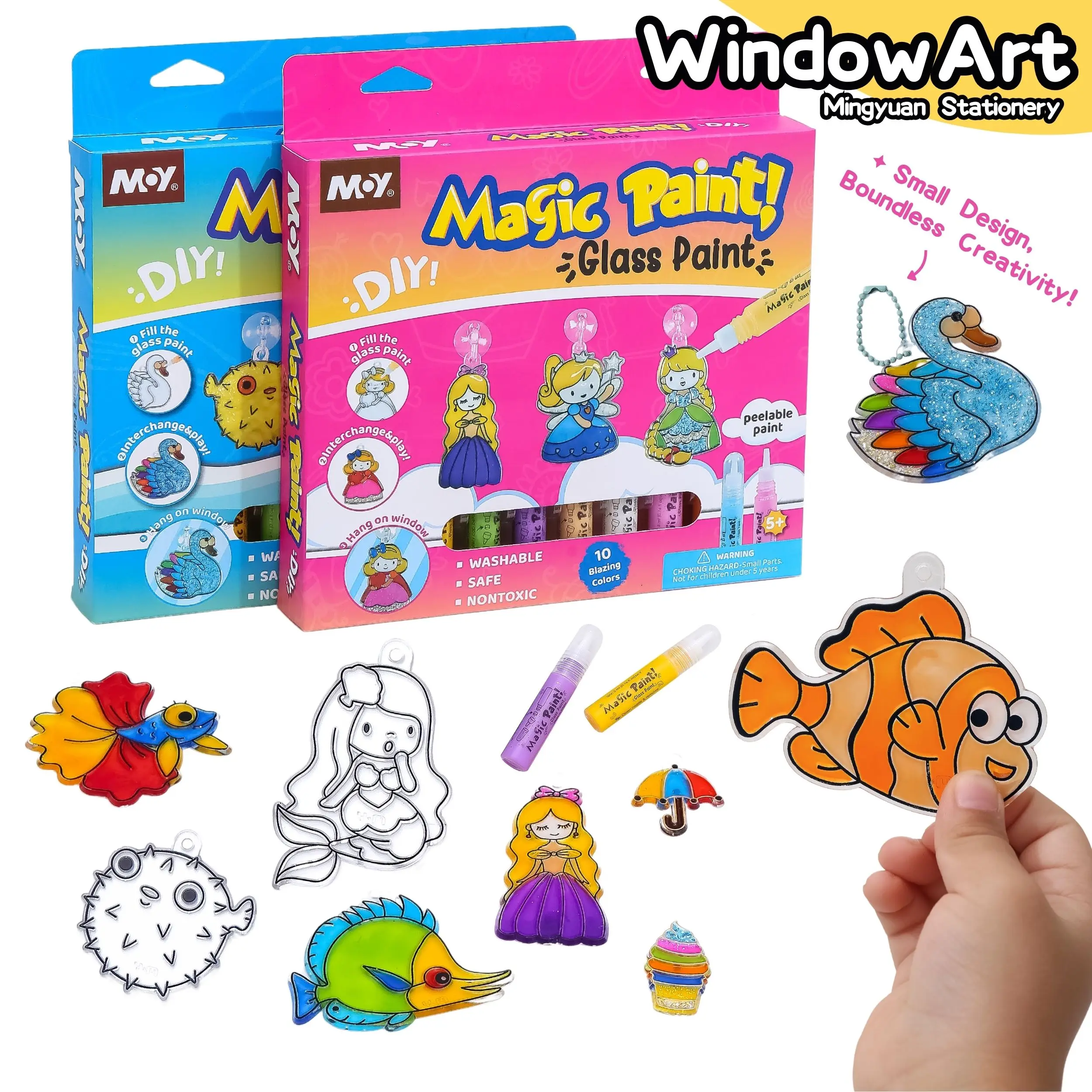 Клей для стеклянной краски 3D Художественная ручка детей Лидер продаж набор нетоксичных клеев окон