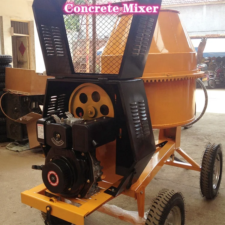 Mobile Concrete Mixer Machine Small Gasoline Diesel Seft-load Concrete Mixers on Sale Gasoline Portable Concrete Mixer 310 320L