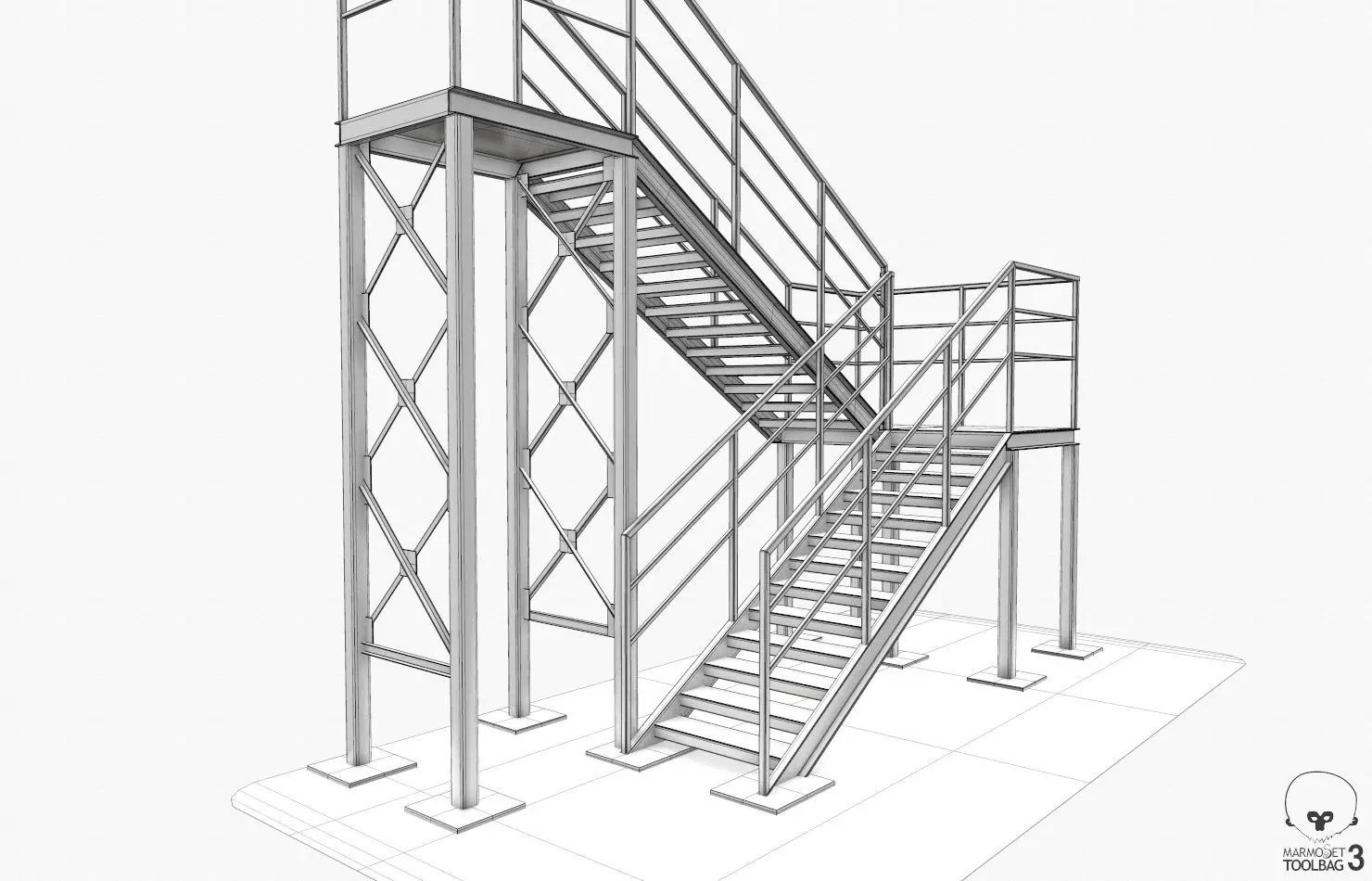 Manufacturer Price Galvanized Outdoor Metal ic Stairs Design Metal Stair Steps Used Metal Stairs