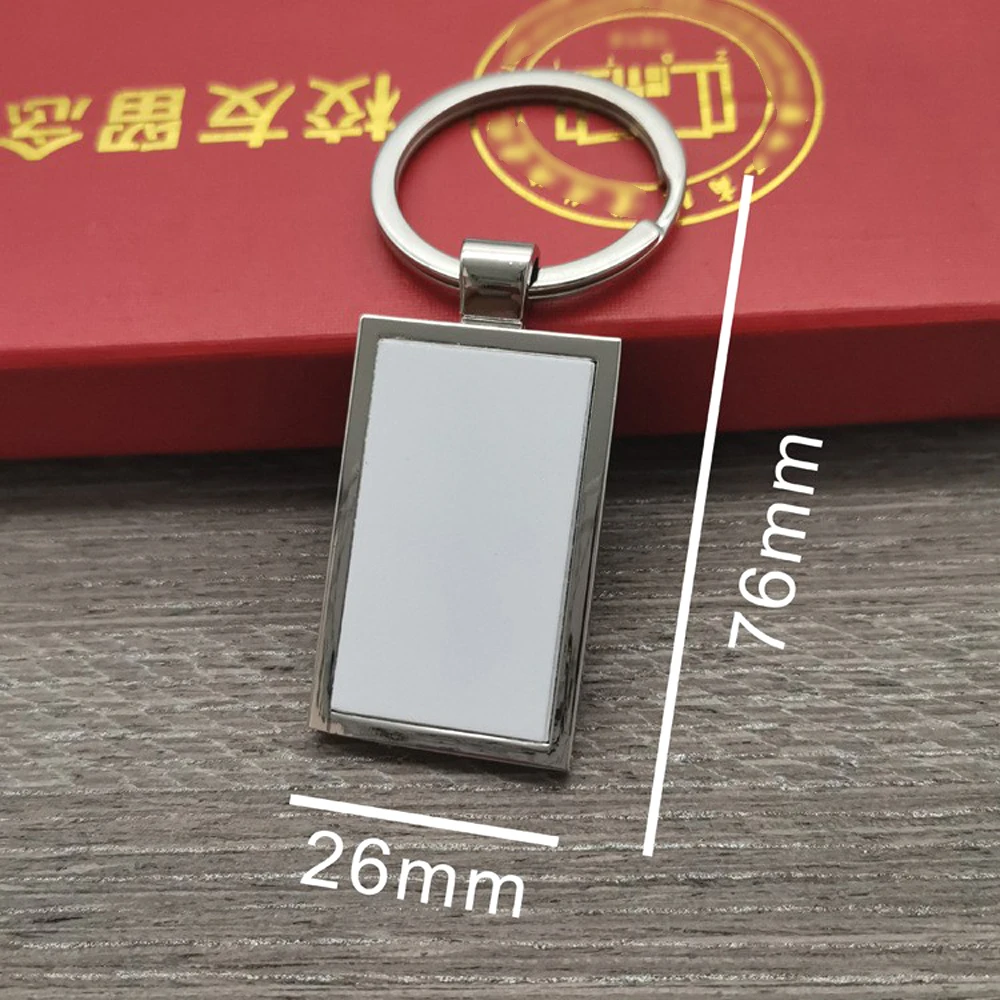Hot Sale Rectangle Square Round Sublimation Metal Keychain Ornaments Blanks