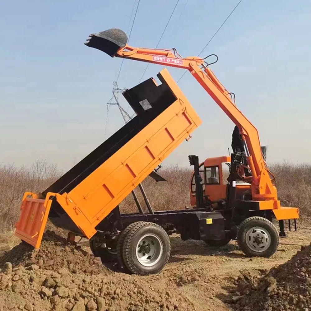 6Ton 10 Tons 12ton 20ton Truck mounted excavator dump truck for earthwork digging