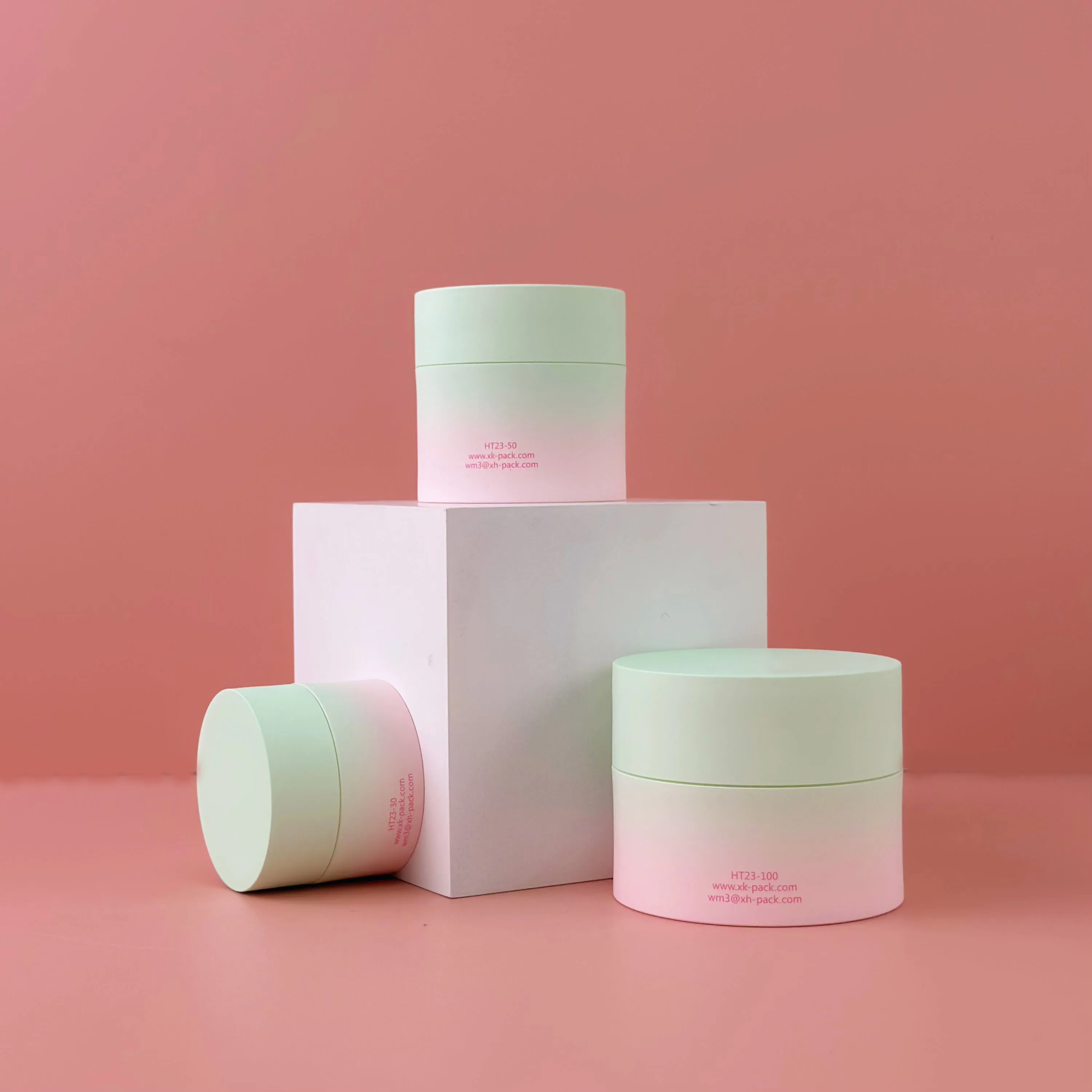 New Design Eco-friendly 50g 30g PP Refillable Cream Jar With Replacement Inner Jar For Skin Care Cream