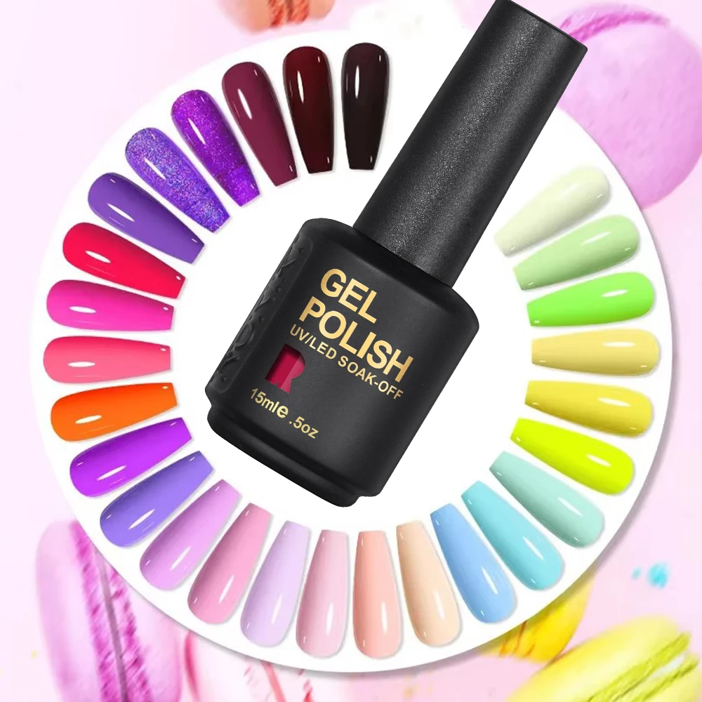 RONIKI Non-Toxic15ml Uv Gel Nail Polish Collection Custom Logo Private Label Milan Nails Gel Polish Create Your Own Brand