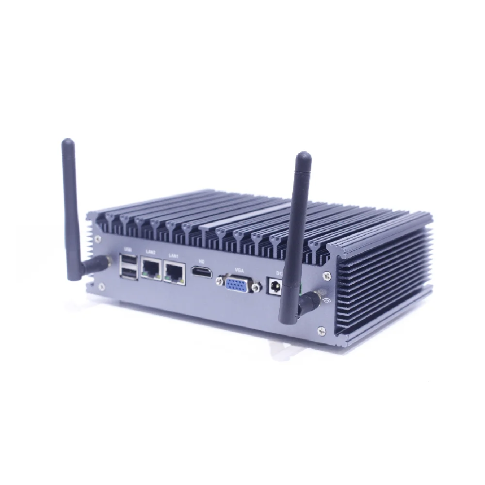 Индустриальный компьютер i3 i5 i7 встроенный ПК с RS232 RS485 двойной LAN HD-MI VGA 6 * USB безвентиляторный мини-ПК