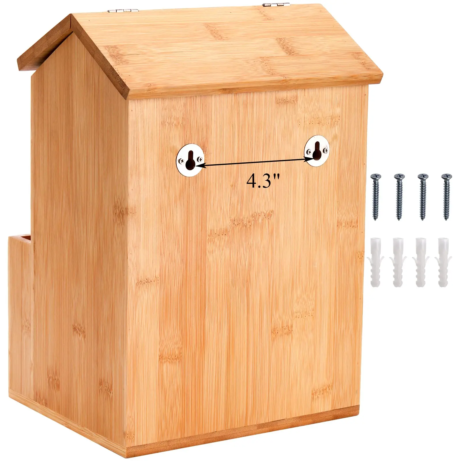 Wall Mounted or Desktop Used Bamboo Suggestion Collection Box Ballot Comment Box Donation Box