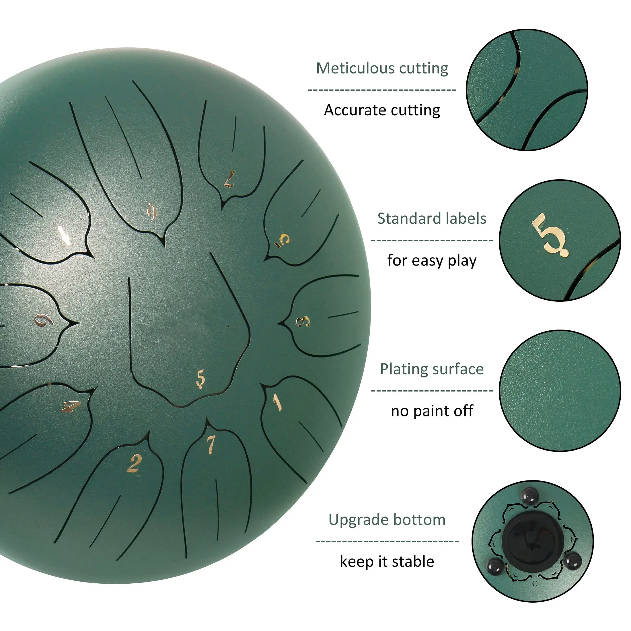 Factory Offer 6 Inch 11 Note Steel Tongue Drum Colorful Musical Instruments Handpan Tank Drum Celodan Hank Drum
