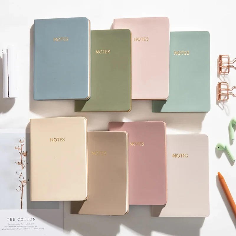 2025 Factory Customized A5 Note Book Cute Stationary Lined Dotted Notebook Journals Soft PU Leather Paper Gifts Promoted Opp Bag