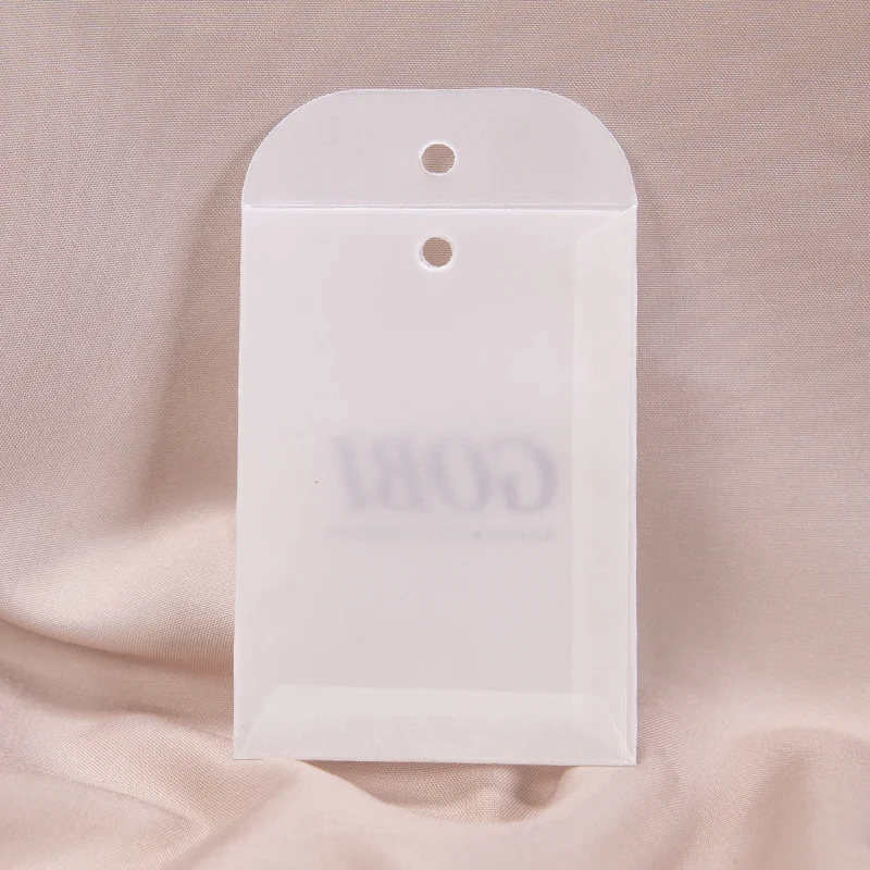 Semi Transparent Custom Logo Glassine Paper Envelope Garment Spare Button Bag
