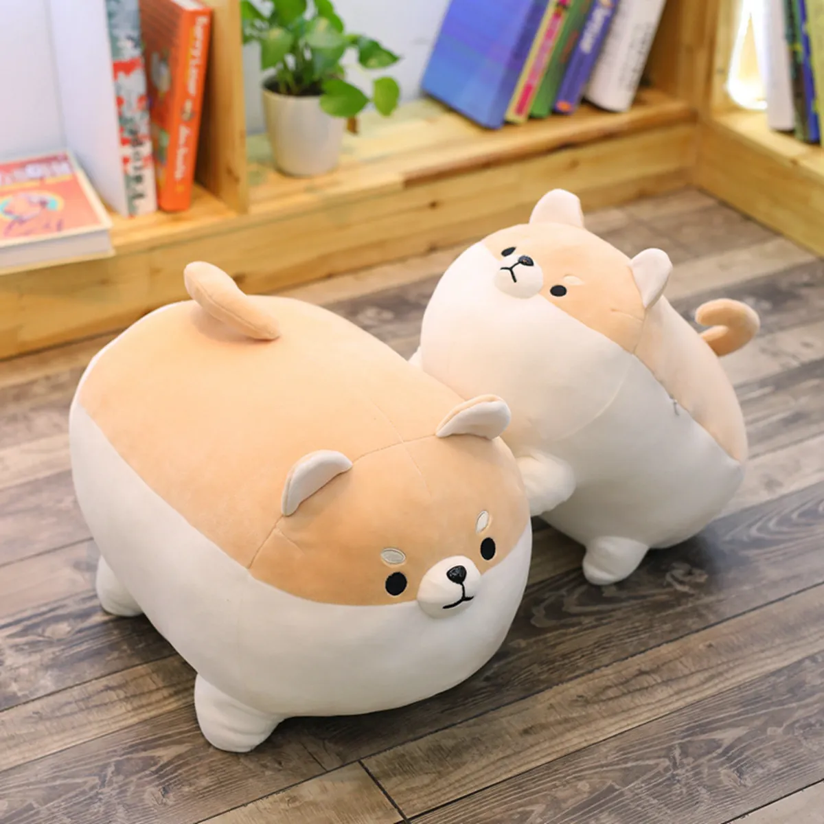 Stuffed Animal Shiba Inu Plush Pillow,Soft Corgi Dog Anime Plushies Japanese Cuddle Pet Throw Pillow,Kawaii Plush Toy Gifts for