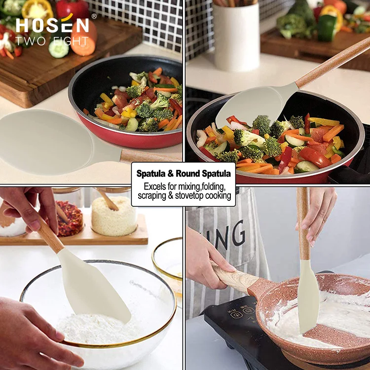 High Quality Silicone Cooking Sets Widely Use Kitchden Spatula Spoon Accessories Hot Sell Cooking Tools Kitchenware Sets