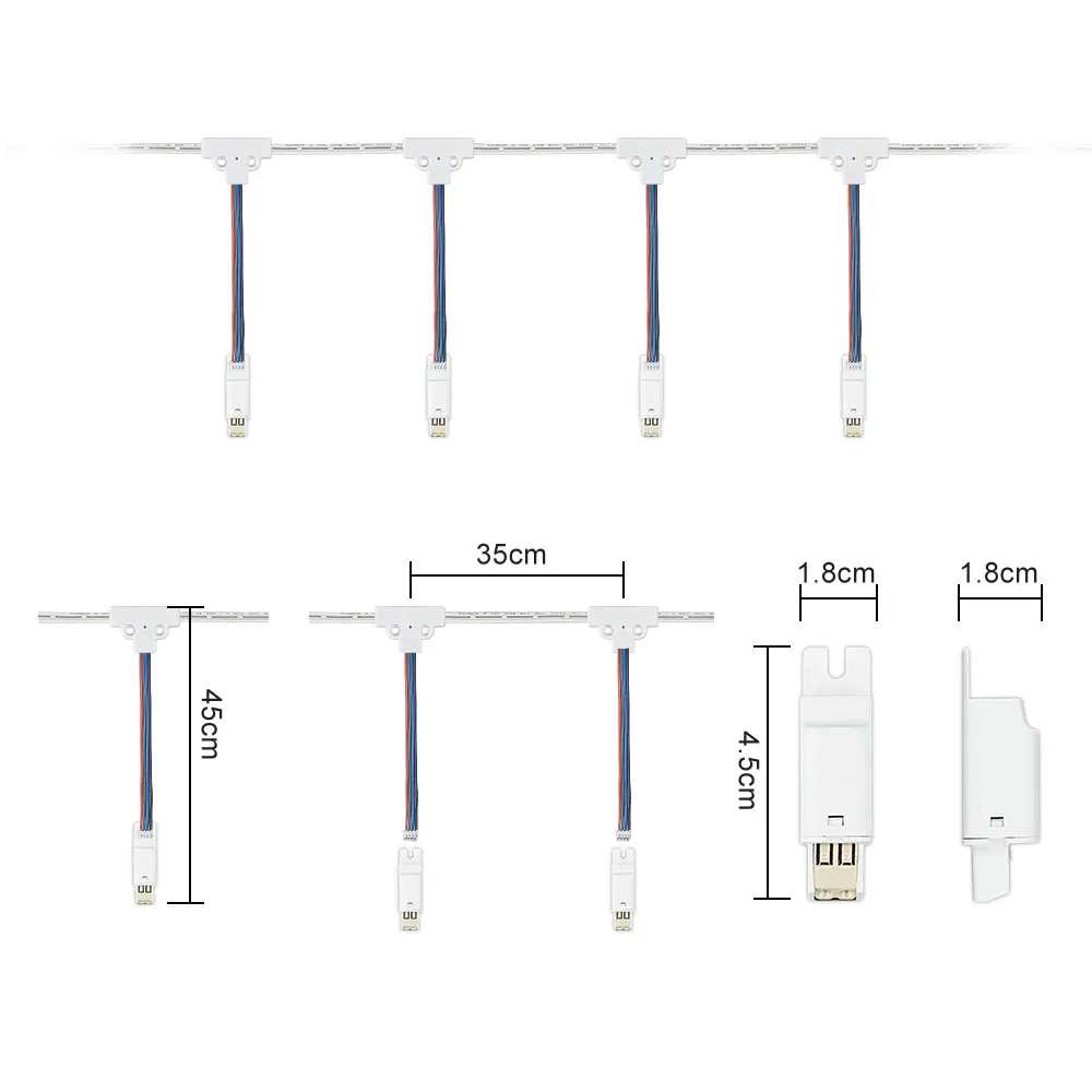 STEP-P3 Main Cable 16 20 Step Stair Lighting Controller Set with Power Supply White Led Strips Pixel LED Strip Motion Sensor PIR